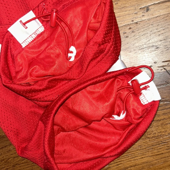 NIKE❤️BASKETBALL MESH Women’s PANTS Drawstring Red & White Medium (8-10) - Picture 10 of 15